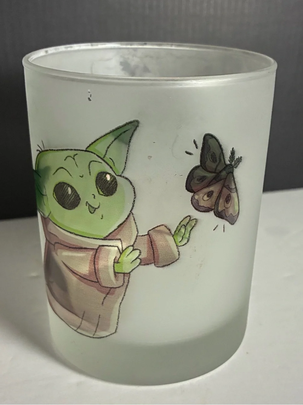 Star Wars Grogu Baby Yoda Frosted Glass Tumblers 8- 10oz Set of 2